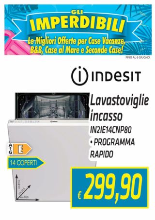 LAVASTOVIGLIE INCASSO INDESIT IN2IE14CNP80